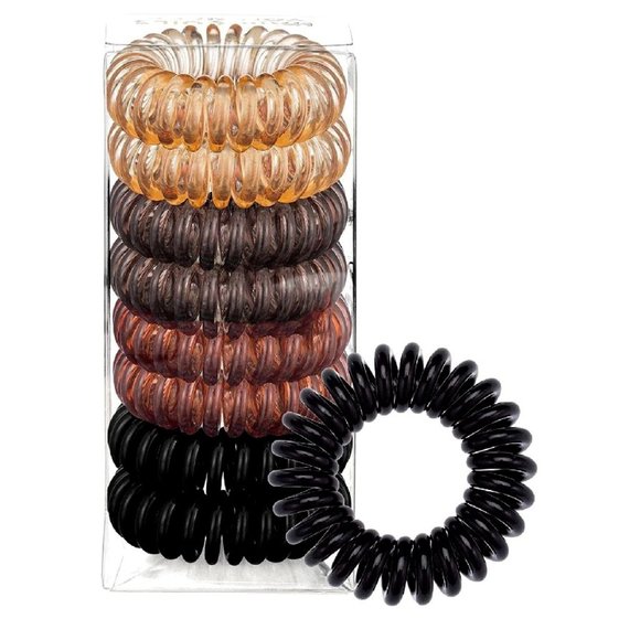 Other - 8 Pack Spiral Hair Ties, Traceless Hair Rings for Thick Hair, Multicolor